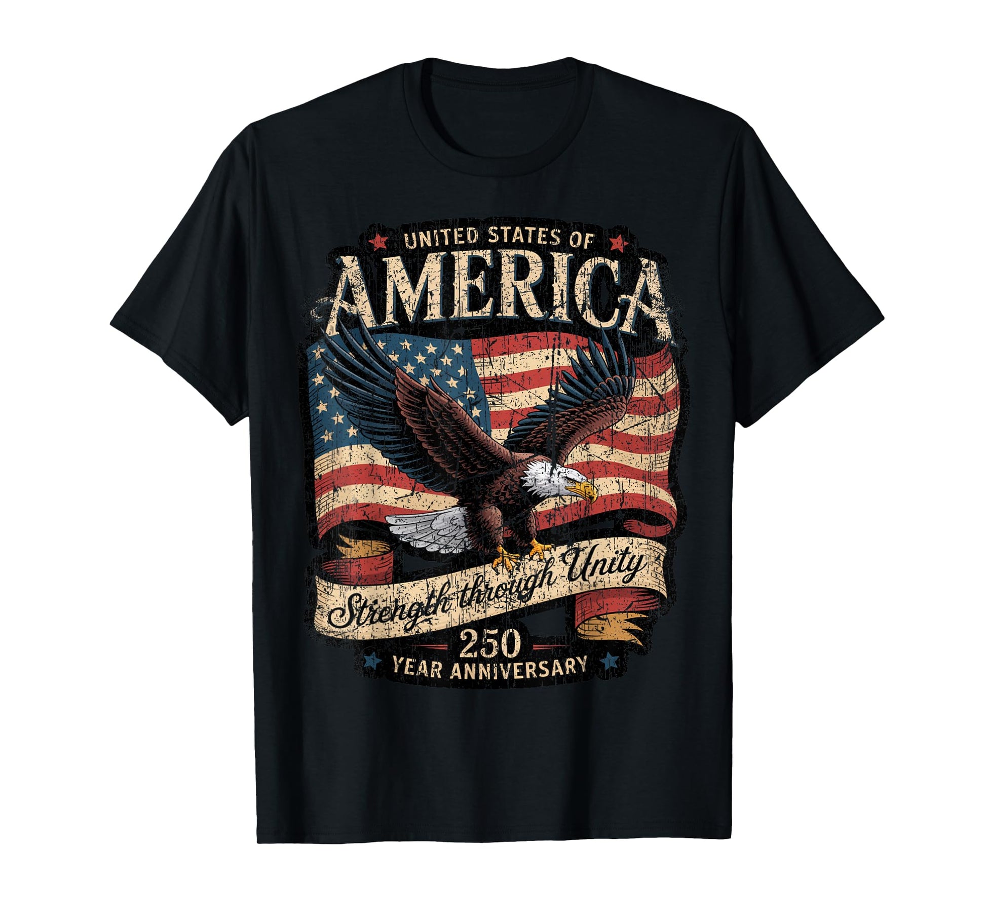 Distressed American Flag T-Shirt - Minimalist Print Unisex - T-Shirt, Sweatshirt, Hoodie