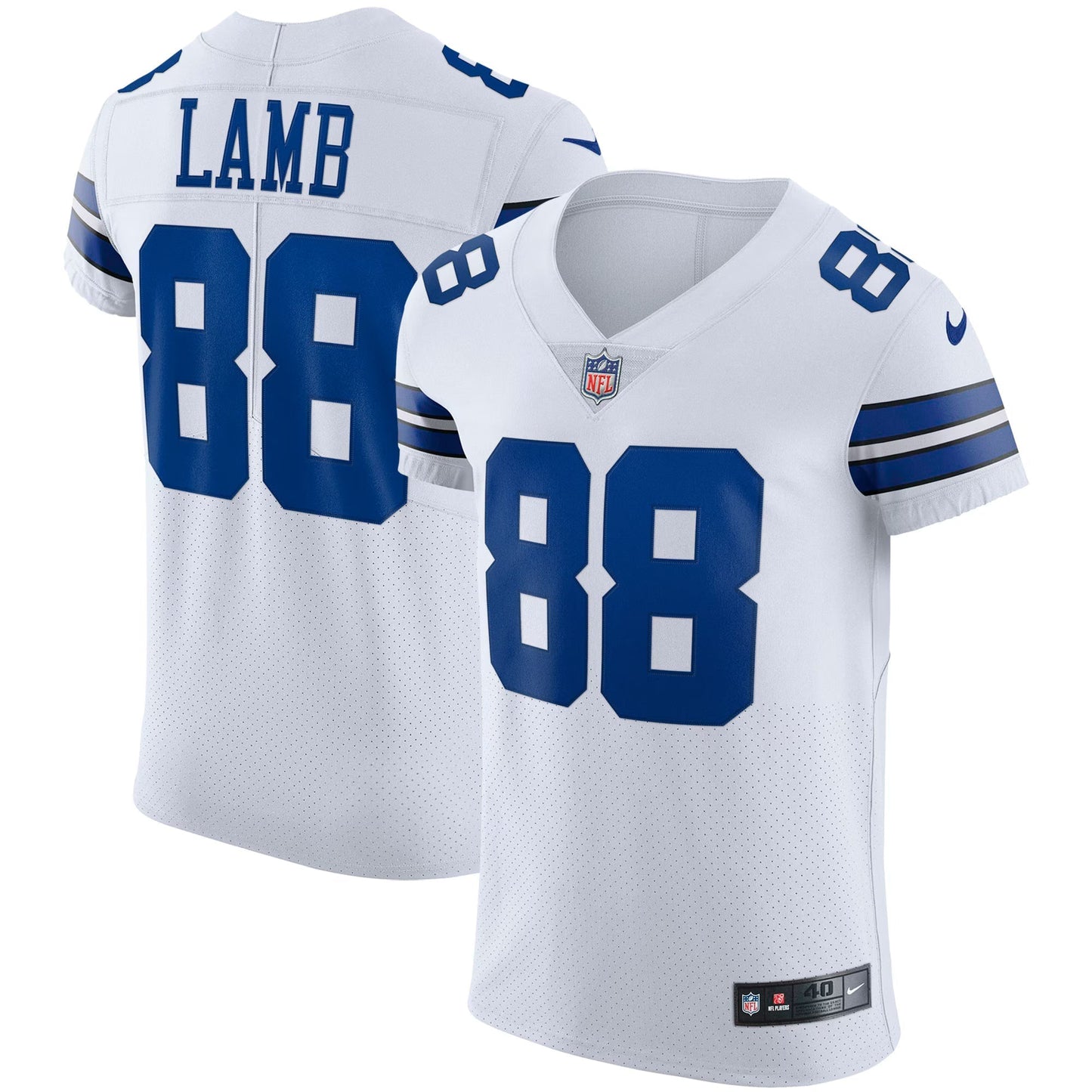 Dallas Cowboys CeeDee Lamb White Vapor Elite Jersey football jersey product view 1