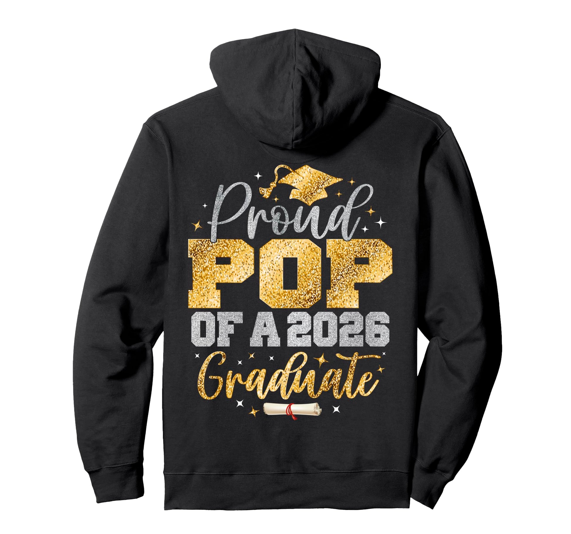 Proud Pop Class 2026 Graduate Senior Hoodie - Custom Art Print Men Women - T-Shirt, Sweatshirt, Hoodie