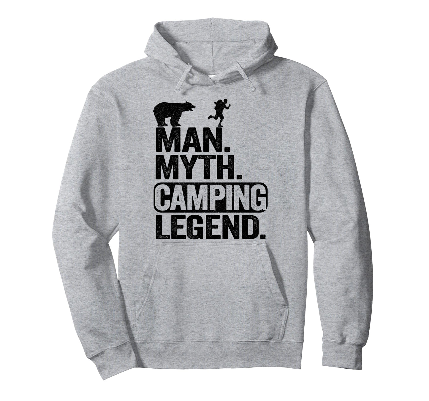 Myth Camping Legend Fun Bear Joke Hoodie - Aesthetic Graphic Unisex - T-Shirt, Sweatshirt, Hoodie