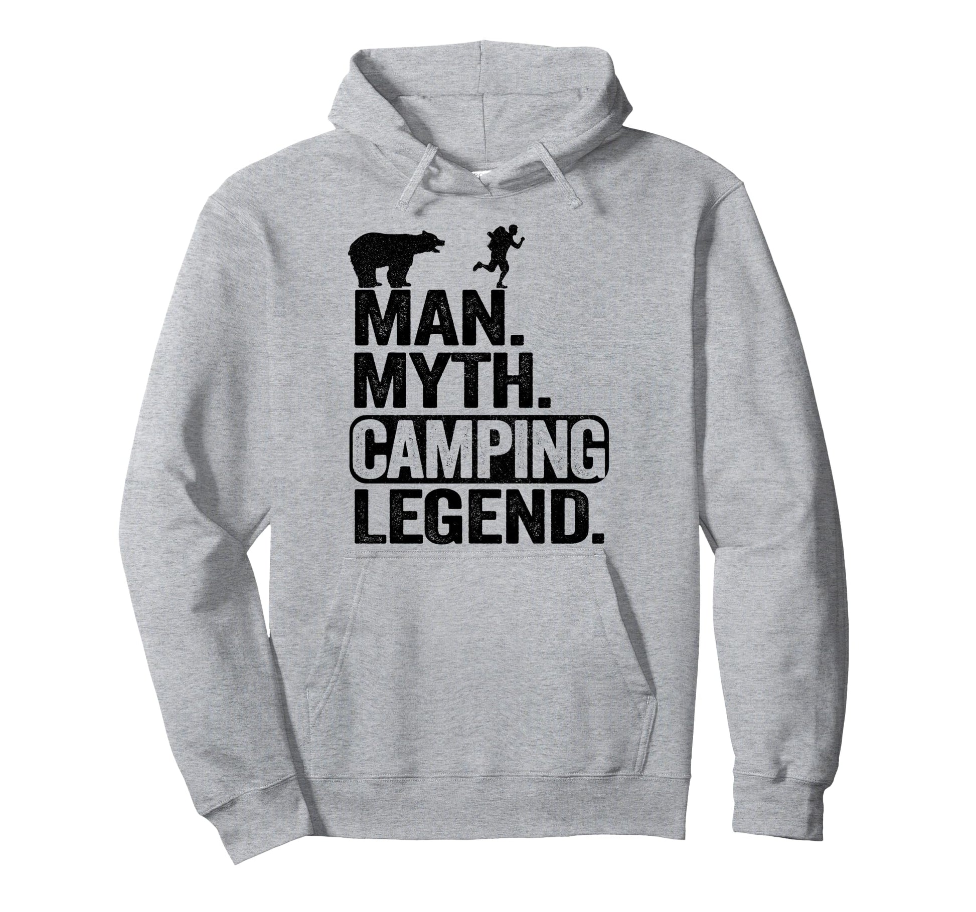 Myth Camping Legend Fun Bear Joke Hoodie - Aesthetic Graphic Unisex - T-Shirt, Sweatshirt, Hoodie