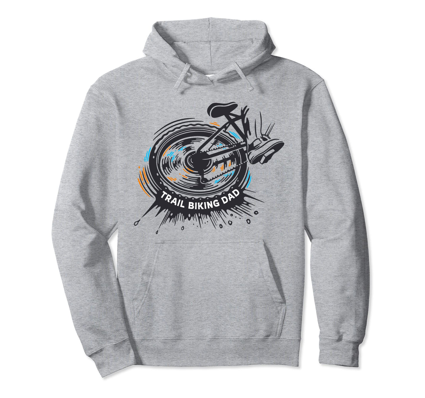 Trail Biking Biker Dad Gifts Hoodie - Custom Art Print for Adults - T-Shirt, Sweatshirt, Hoodie