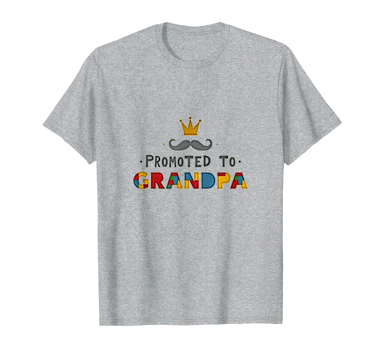 Promoted To Grandpa Royal Mustache T-Shirt - Graphic Print for Adults - T-Shirt, Sweatshirt, Hoodie