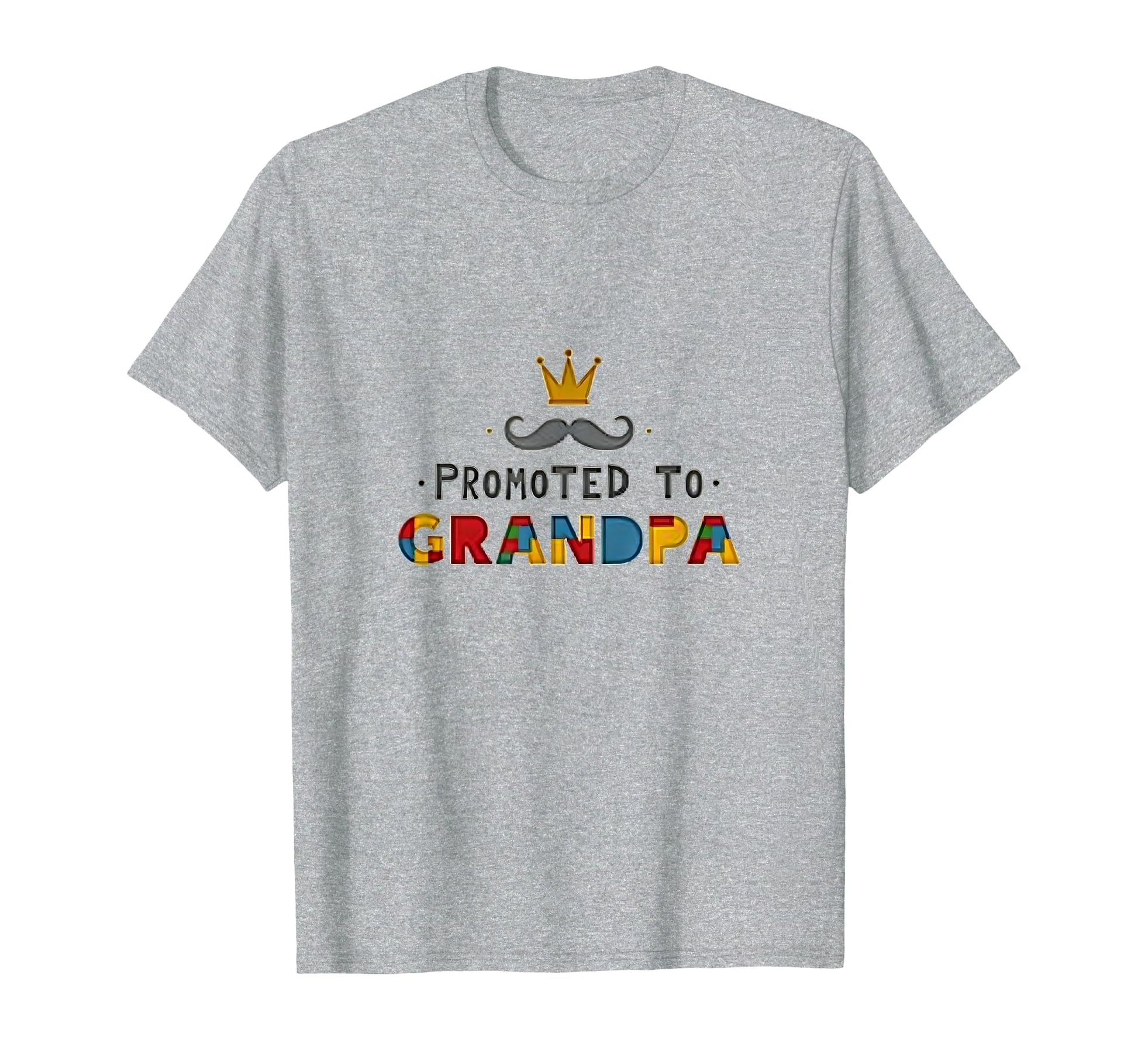 Promoted To Grandpa Royal Mustache Family T-Shirt - Unique Graphic Unisex - T-Shirt, Sweatshirt, Hoodie