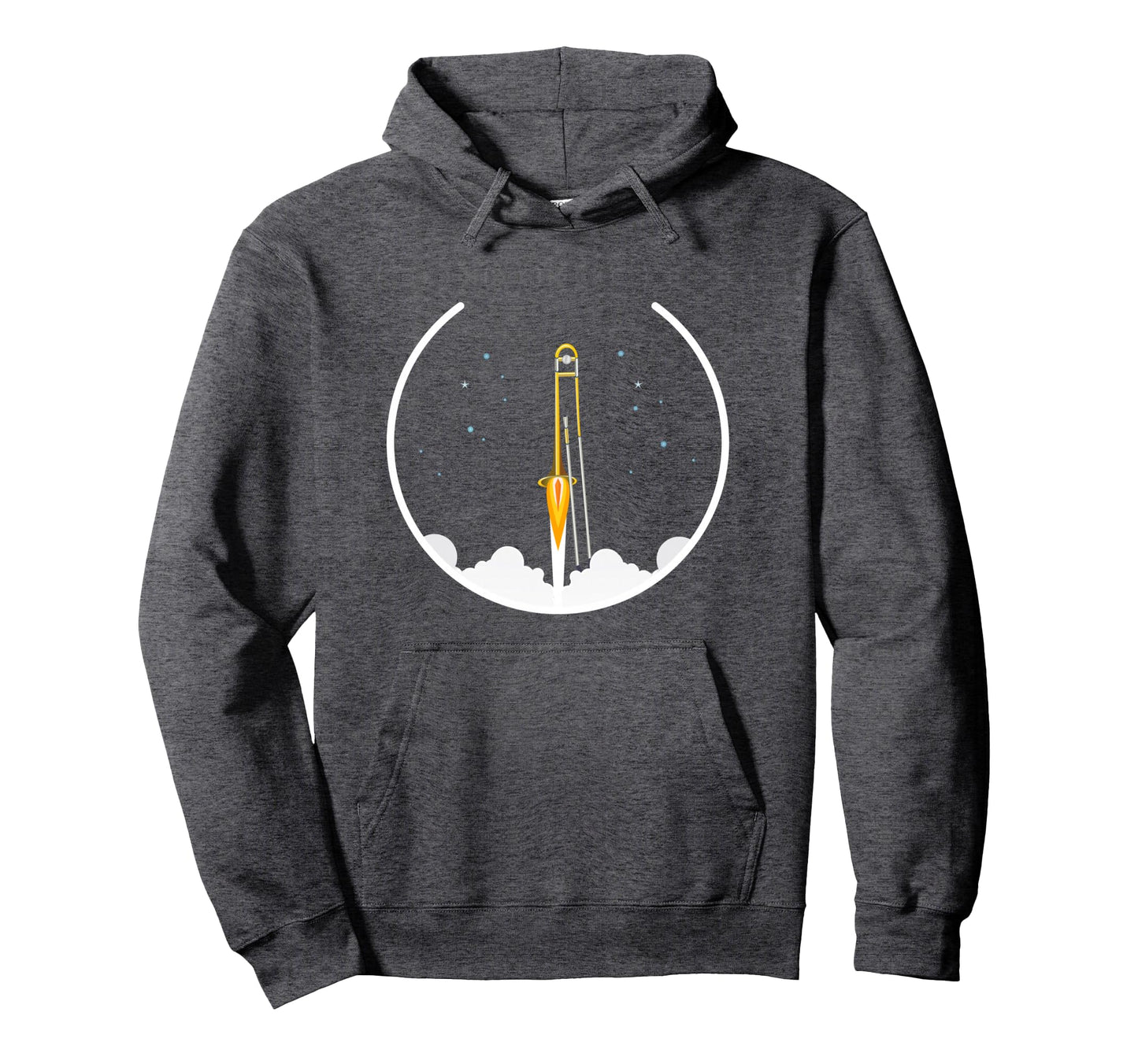 Trombone Rocket Concert Band Marching Band Hoodie - Unique Graphic Unisex - T-Shirt, Sweatshirt, Hoodie