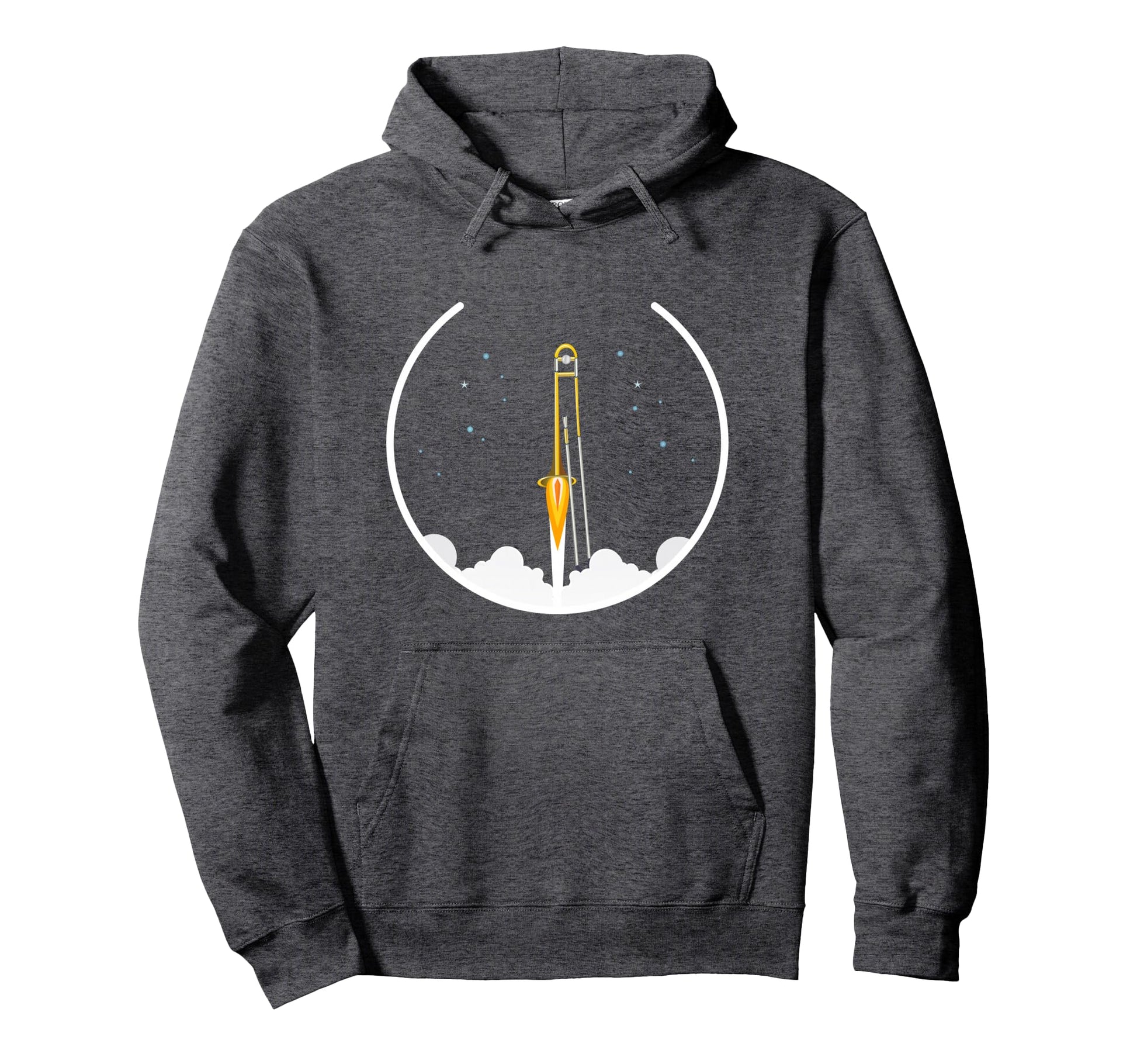 Trombone Rocket Concert Band Marching Band Hoodie - Unique Graphic Unisex - T-Shirt, Sweatshirt, Hoodie