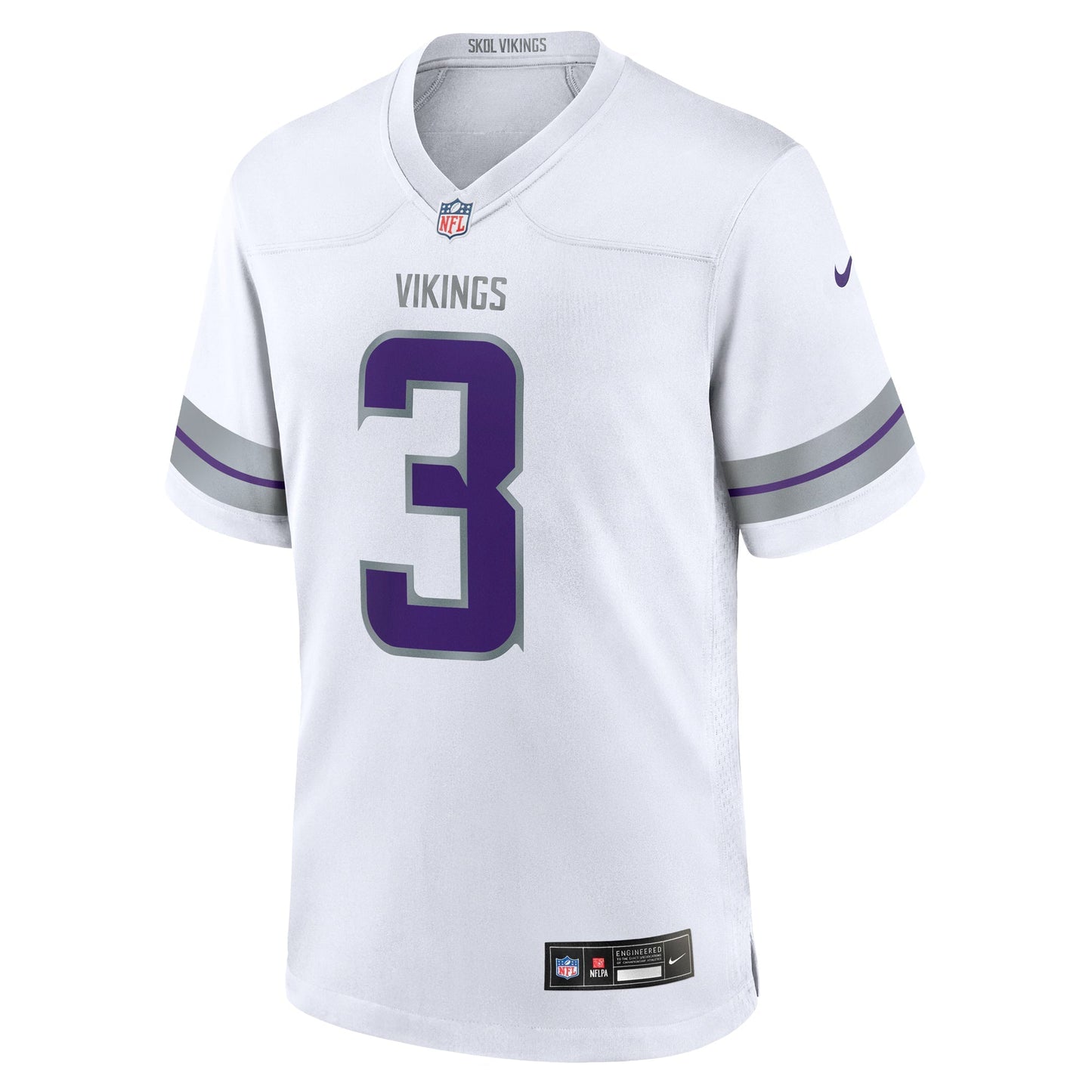 Minnesota Vikings Jordan Addison White Alternate Game Player Jersey basketball jersey product view 1