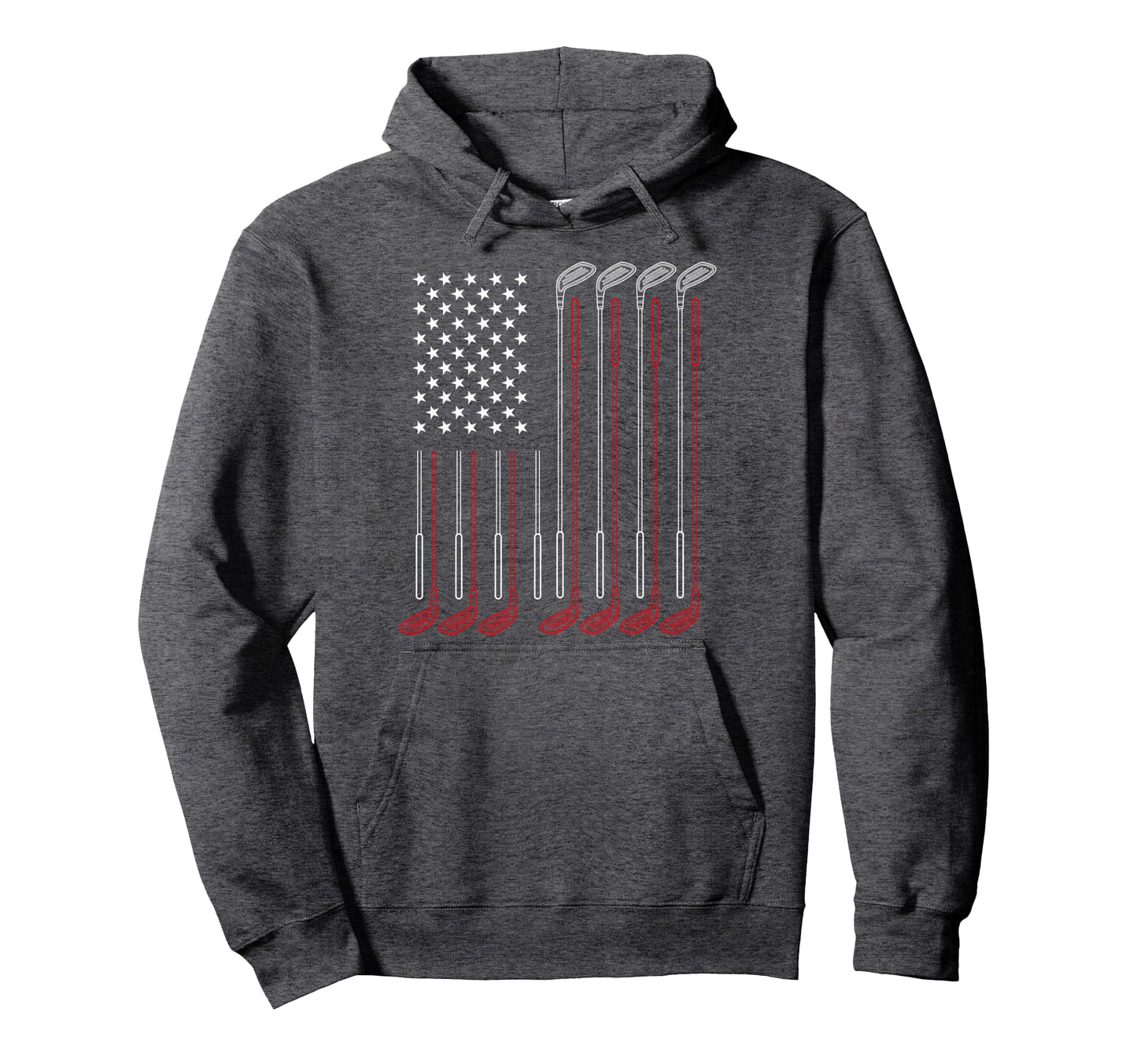 Us Flag Golfer Golfing Sport Golf Course Hoodie - Aesthetic Graphic Unisex - T-Shirt, Sweatshirt, Hoodie