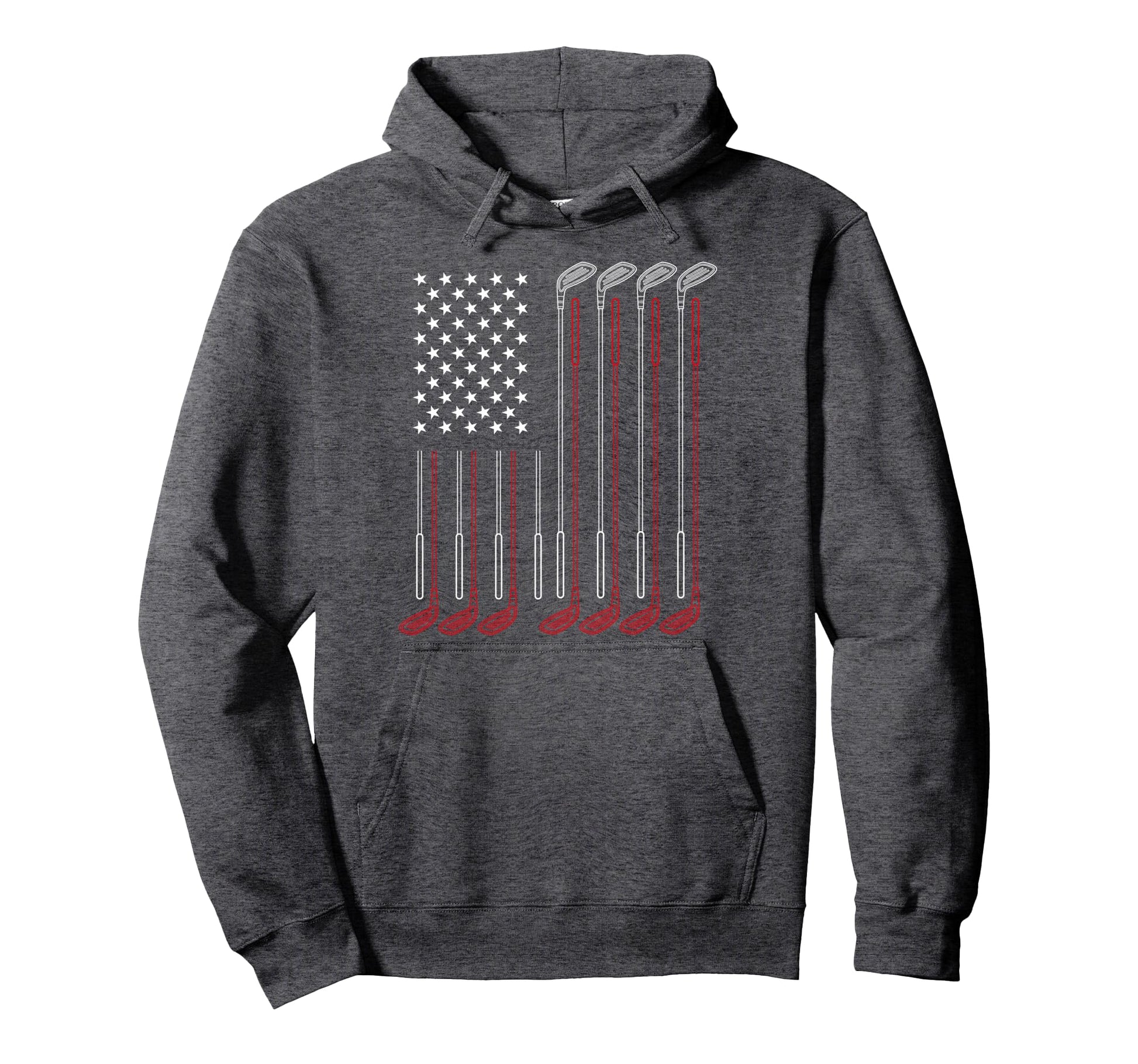 Us Flag Golfer Golfing Sport Golf Course Hoodie - Aesthetic Graphic Unisex - T-Shirt, Sweatshirt, Hoodie