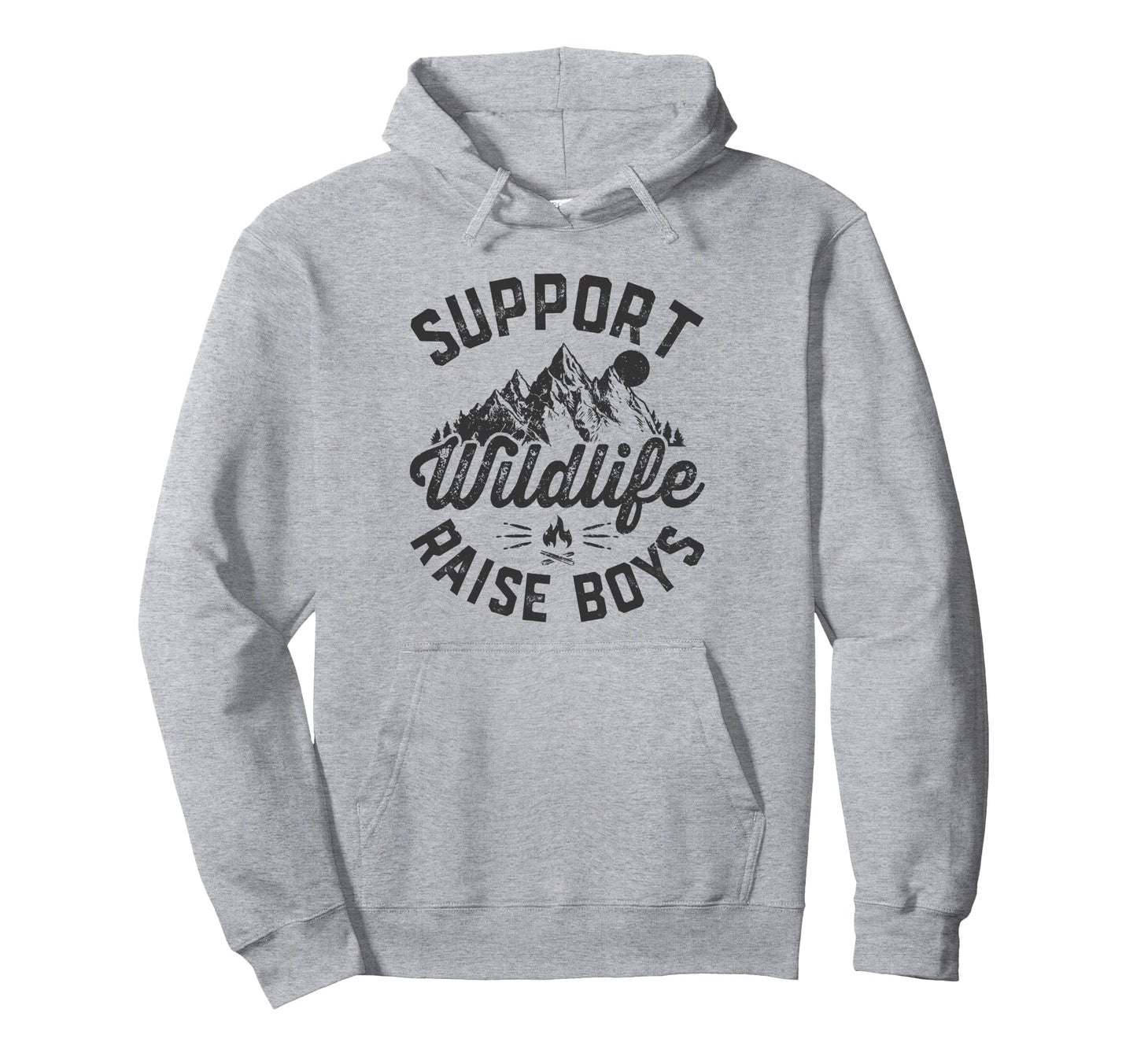 Support Wildlife Raise Funny Camping Hoodie - Minimalist Print Men Women - T-Shirt, Sweatshirt, Hoodie