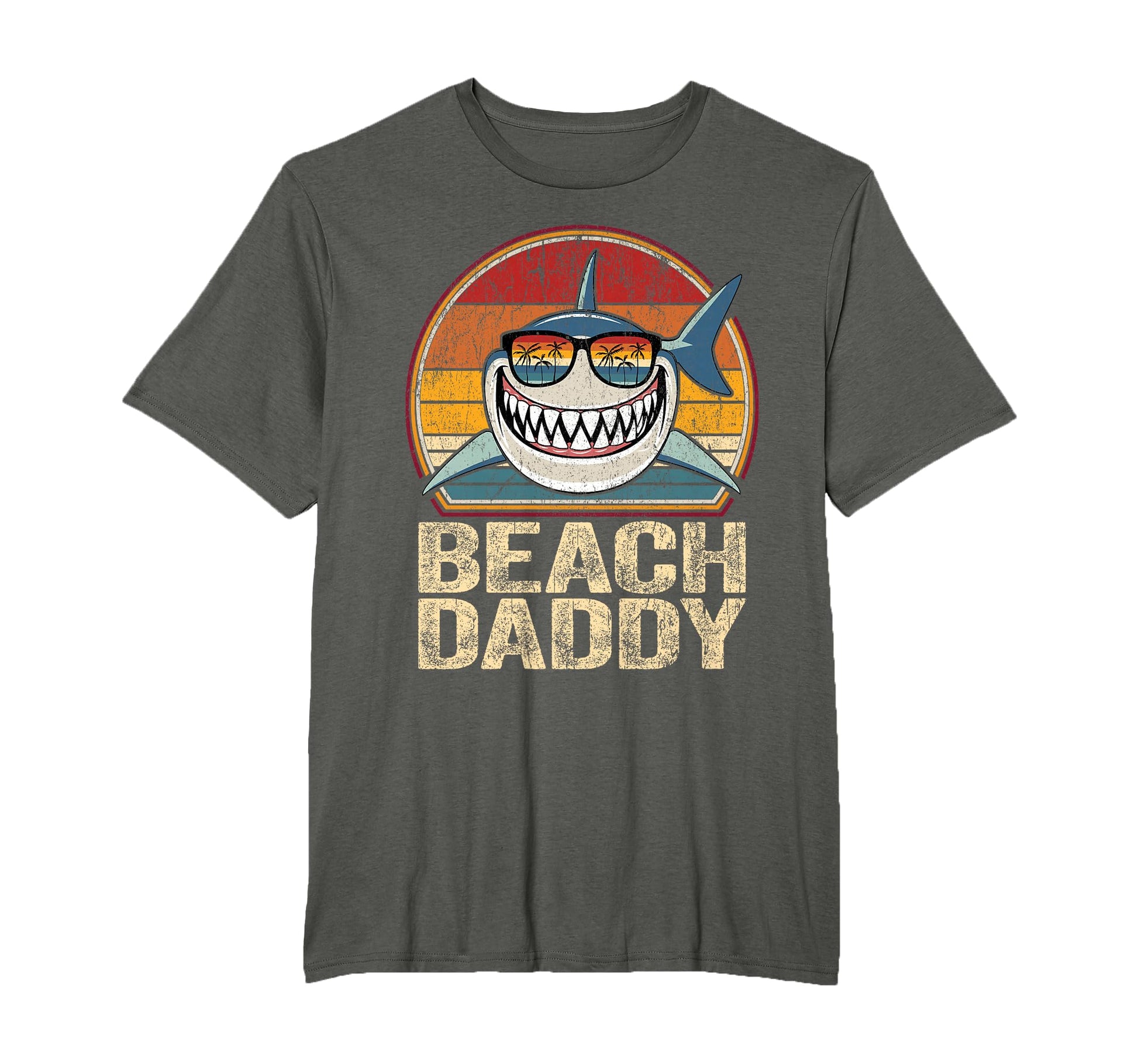 Beach Daddy Shark Father Gifts Beach Dad T-Shirt - Custom Art Print Unisex - T-Shirt, Sweatshirt, Hoodie
