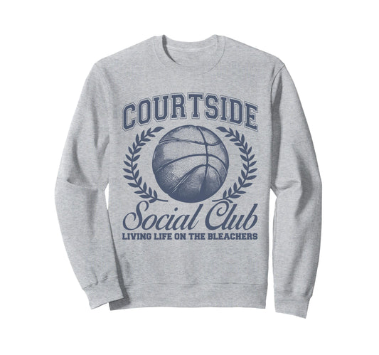 Basketball Mom Matching Courtside Social Sweatshirt - Graphic Print Unisex - T-Shirt, Sweatshirt, Hoodie