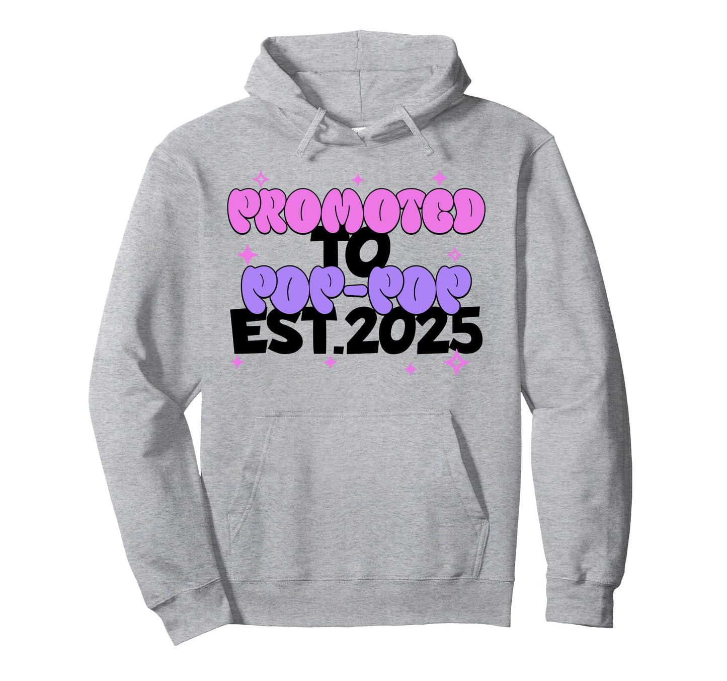 Promoted To Pop Pop Est 2025 First Hoodie - Aesthetic Graphic for Adults - T-Shirt, Sweatshirt, Hoodie