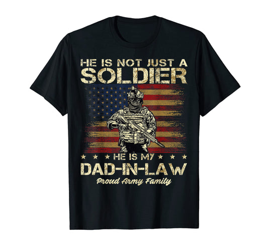 Army Family He Is Not Just Soldier He T-Shirt - Graphic Print for Adults - T-Shirt, Sweatshirt, Hoodie