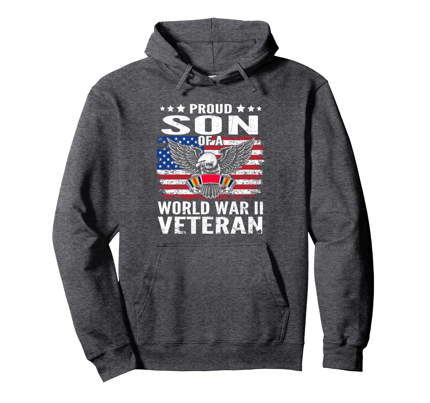Proud Son Wwii Veteran World War 2 Us Hoodie - Aesthetic Graphic Men Women - T-Shirt, Sweatshirt, Hoodie