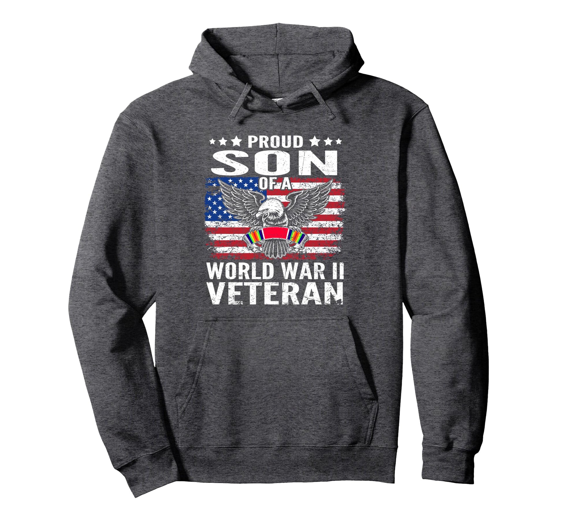 Proud Son Wwii Veteran World War 2 Us Hoodie - Aesthetic Graphic Men Women - T-Shirt, Sweatshirt, Hoodie