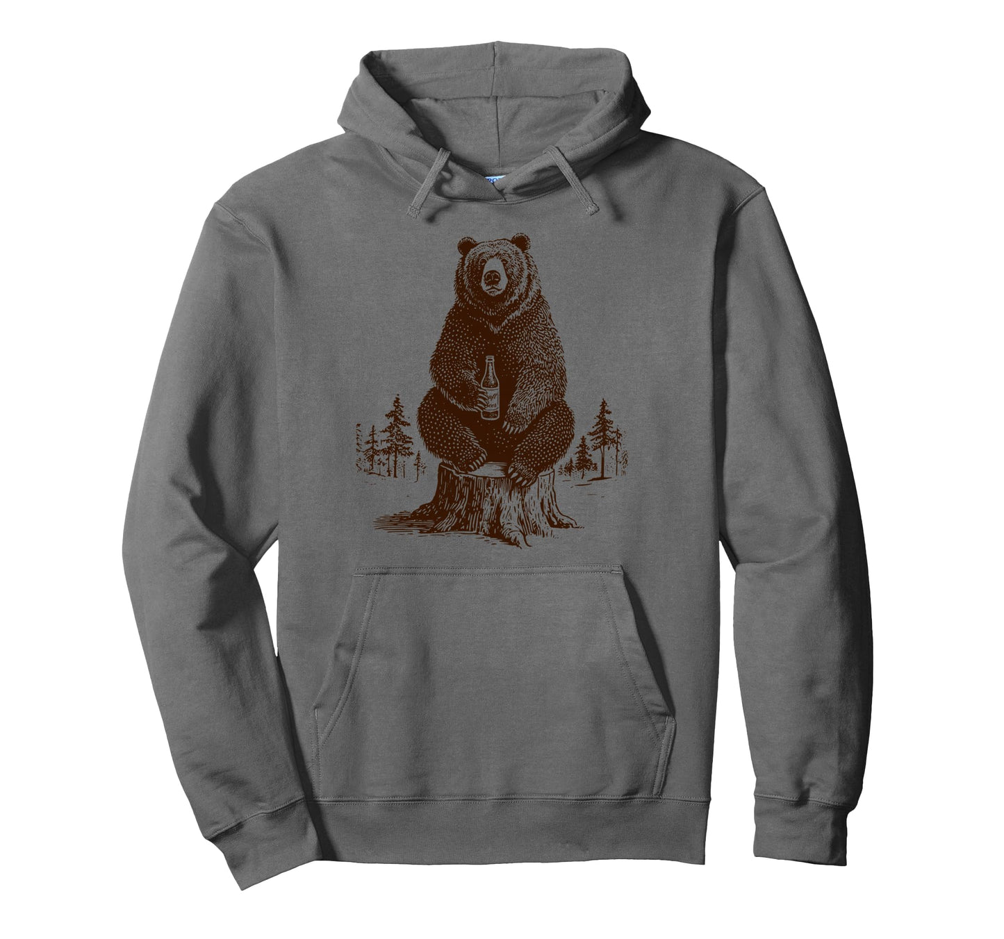 Chill Bear Beer Funny Camping Dad Hoodie - Aesthetic Graphic Unisex - T-Shirt, Sweatshirt, Hoodie