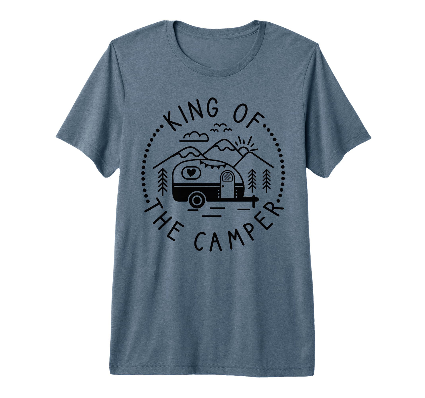 King Camper Funny Dad Rv Camping T-Shirt - Graphic Print Men Women - T-Shirt, Sweatshirt, Hoodie