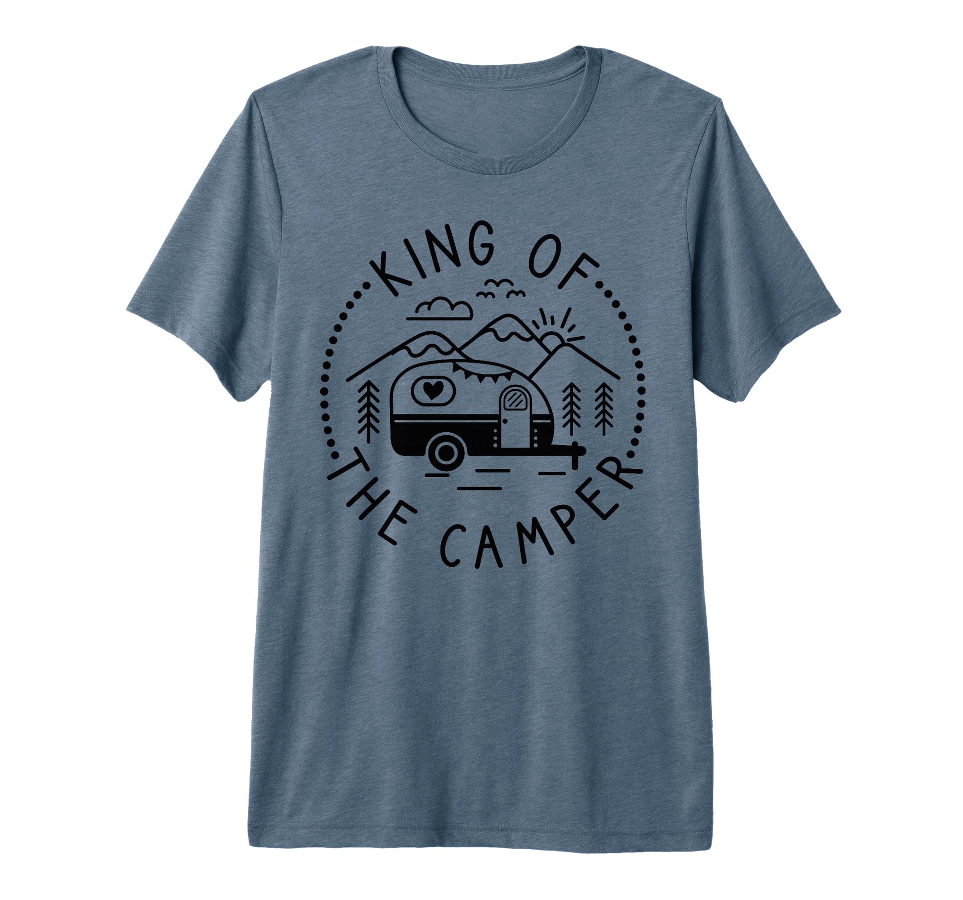King Camper Funny Dad Rv Camping T-Shirt - Graphic Print Men Women - T-Shirt, Sweatshirt, Hoodie