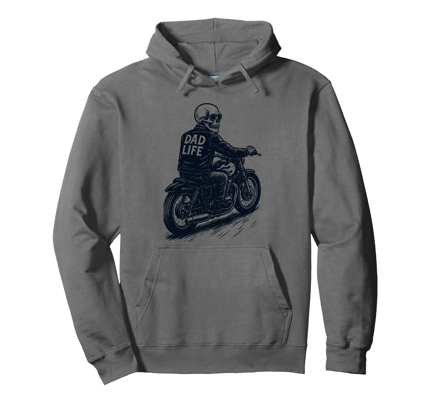 Dad Life Motorcycle Riding Skeleton Biker Hoodie - Custom Art Print Unisex - T-Shirt, Sweatshirt, Hoodie