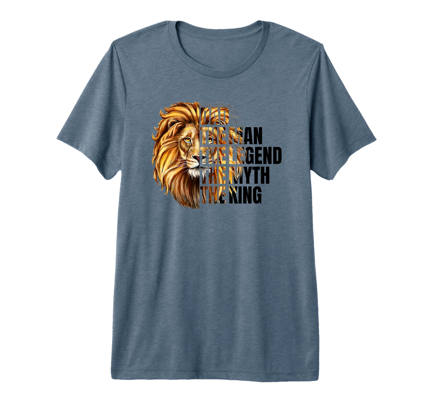 King Dad Legend Myth Tri Blend T-Shirt - Minimalist Print Unisex - T-Shirt, Sweatshirt, Hoodie