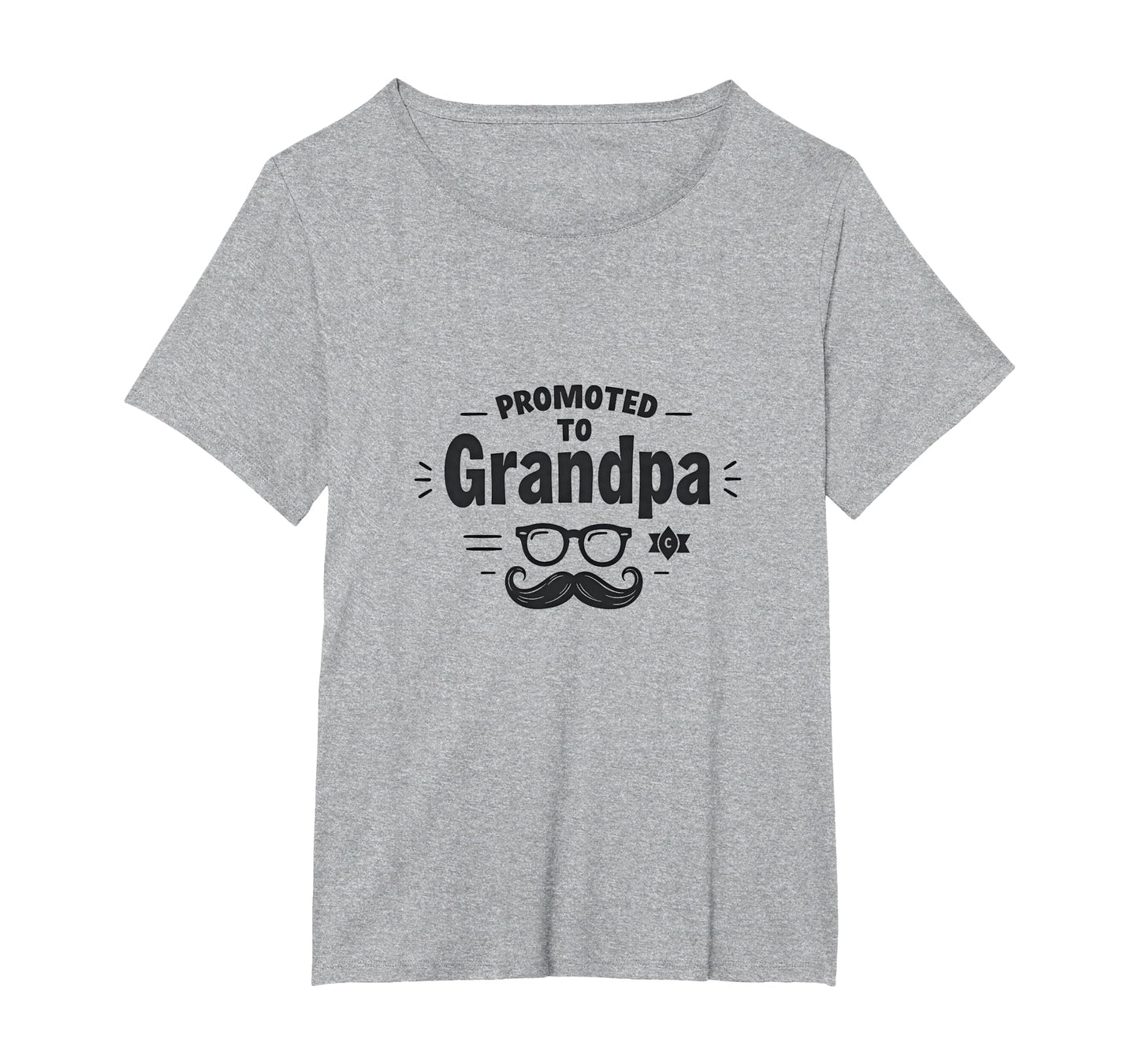 Promoted To Grandpa Funny Mustache Gift T-Shirt - Trendy Graphic Unisex - T-Shirt, Sweatshirt, Hoodie