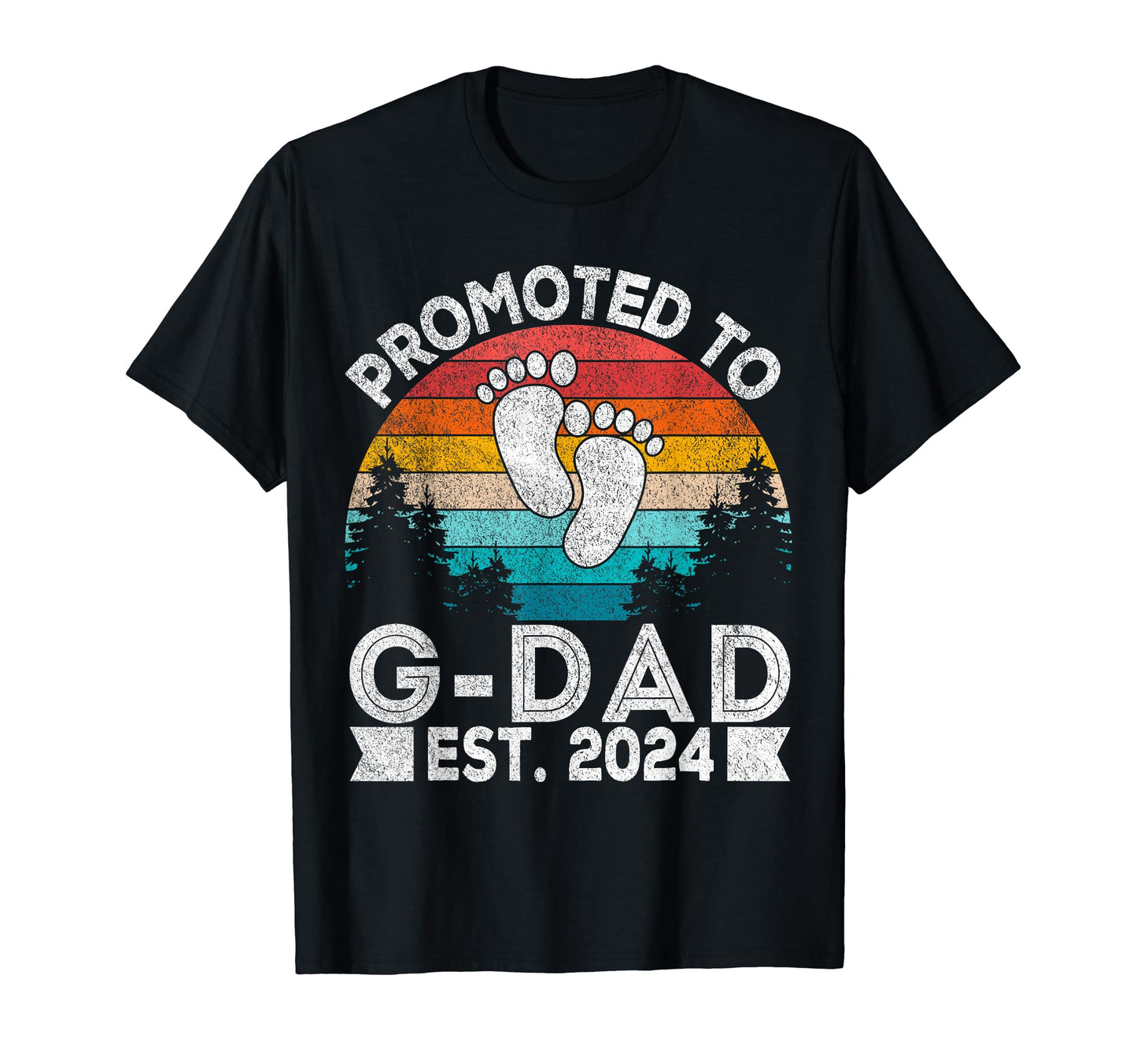 Promoted To G Dad Est 2024 First Time T-Shirt - Trendy Graphic for Adults - T-Shirt, Sweatshirt, Hoodie