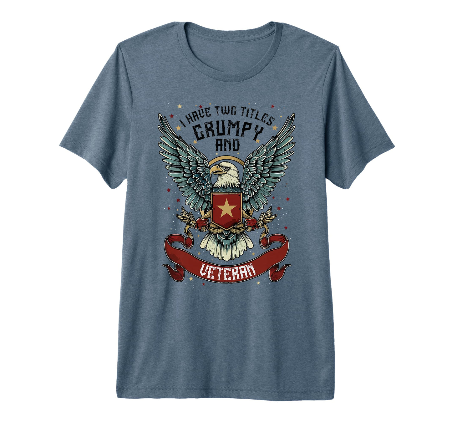 I Have Two Titles Veteran Grumpy T-Shirt - Minimalist Print for Adults - T-Shirt, Sweatshirt, Hoodie