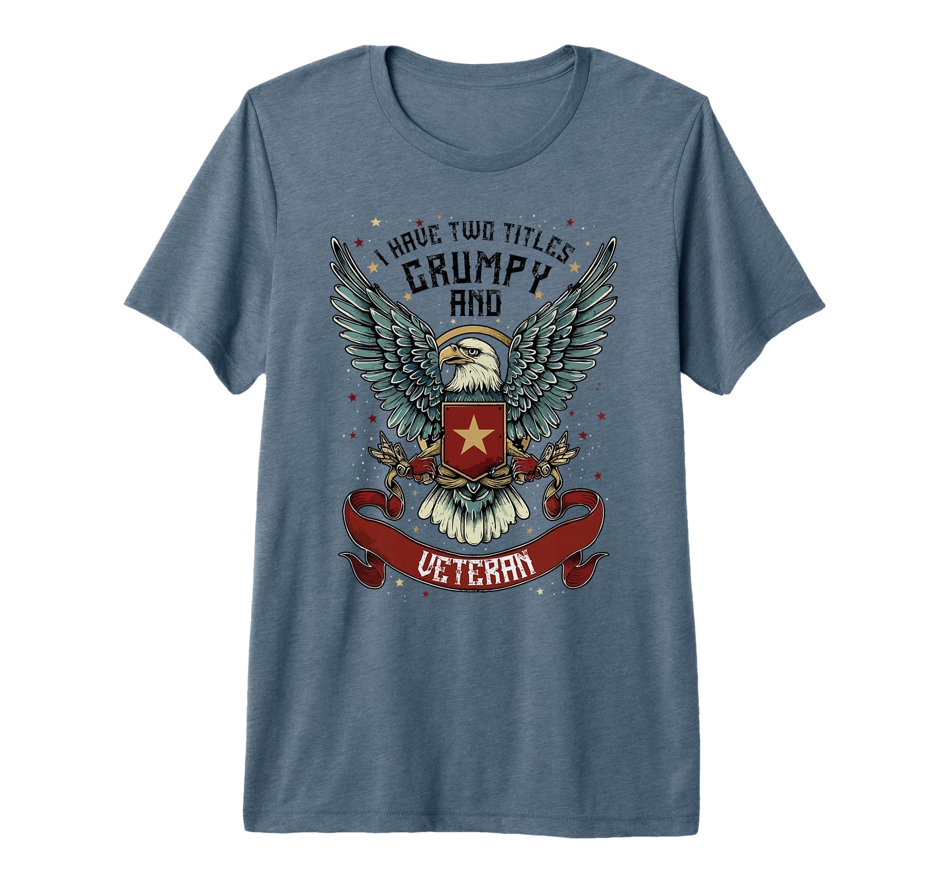 I Have Two Titles Veteran Grumpy T-Shirt - Minimalist Print for Adults - T-Shirt, Sweatshirt, Hoodie