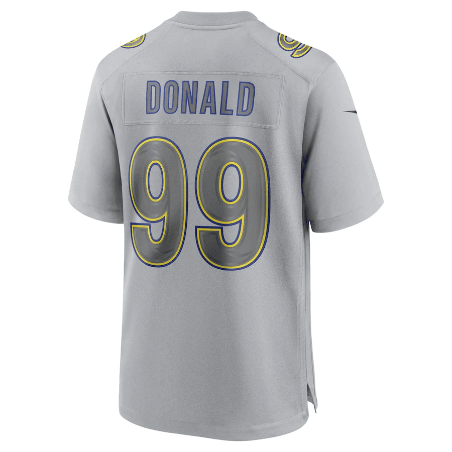 Aaron Donald 99 Los Angeles Rams Men Atmosphere Fashion Game Jersey - Gray football jersey product view 3