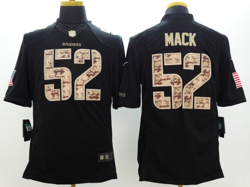 Men's Las Vegas Raiders Khalil Mack #52 Black Alternate Game Jersey1 football jersey product view 1