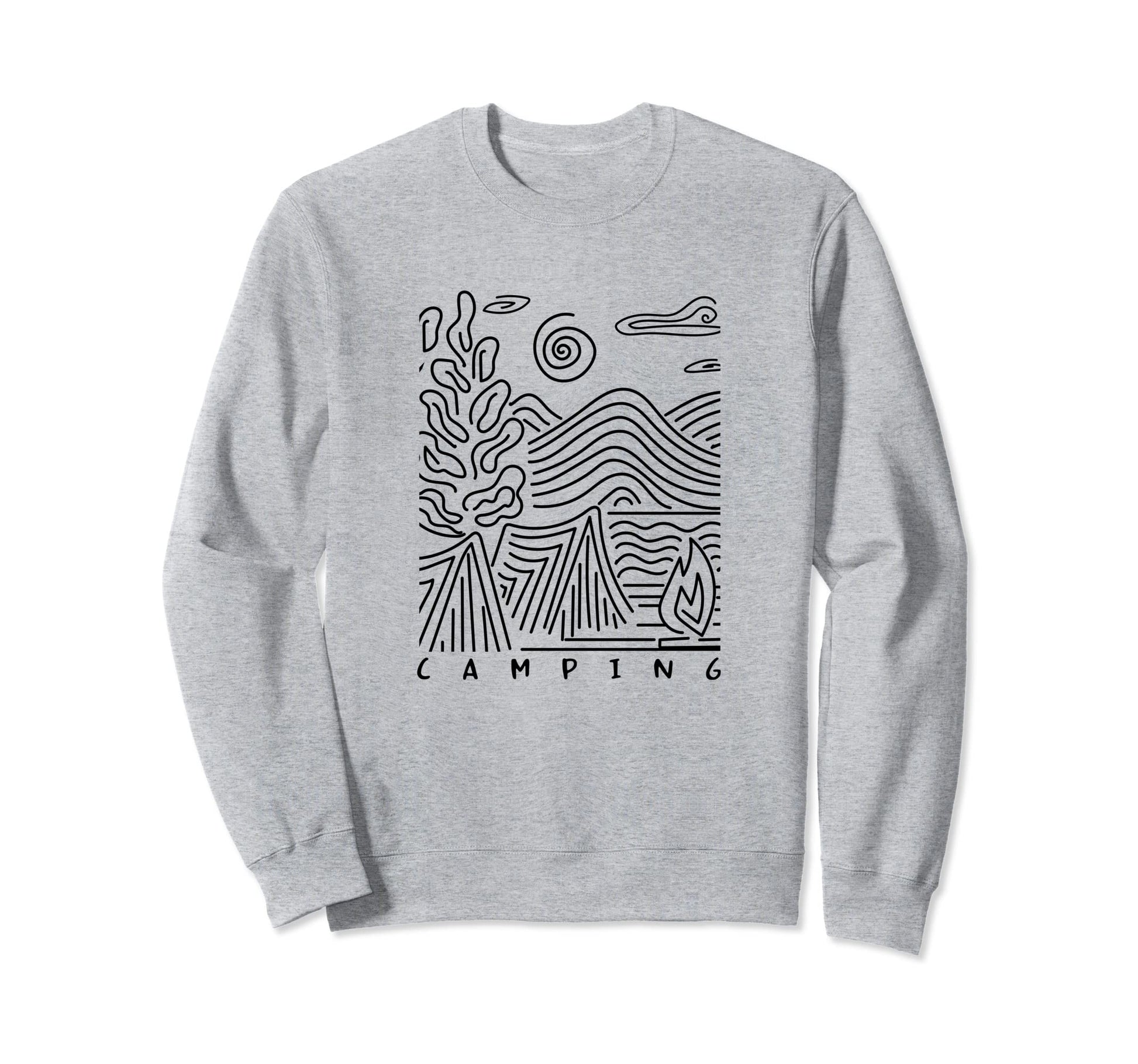 Camping Art Nature Wildlife Outdoor Sweatshirt - Minimalist Print Unisex - T-Shirt, Sweatshirt, Hoodie