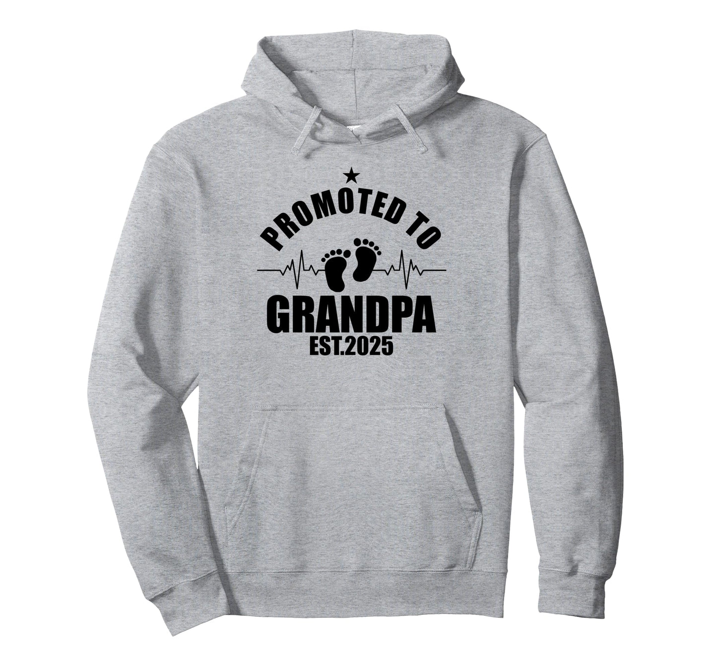 First Time Grandfather 2025 Promoted To Hoodie - Aesthetic Graphic Unisex - T-Shirt, Sweatshirt, Hoodie