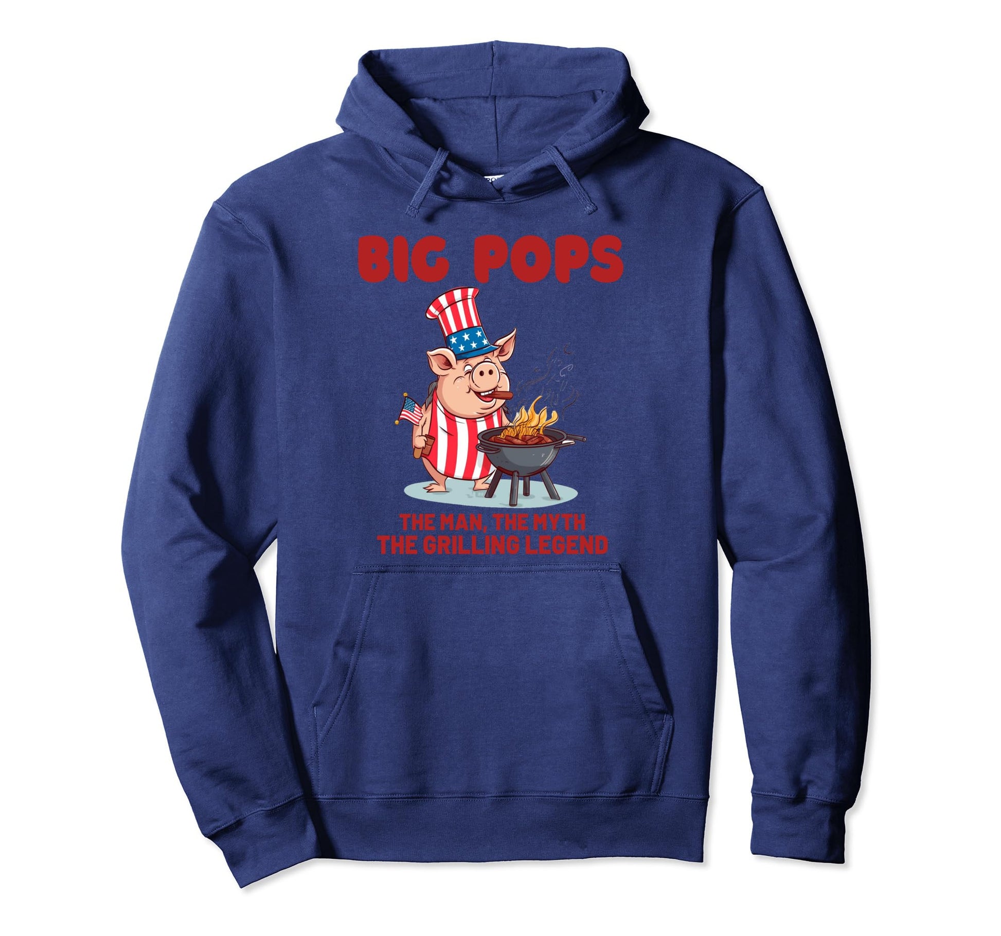 Fathers Day Fun Gift Big Pops Myth Hoodie - Minimalist Print Unisex - T-Shirt, Sweatshirt, Hoodie