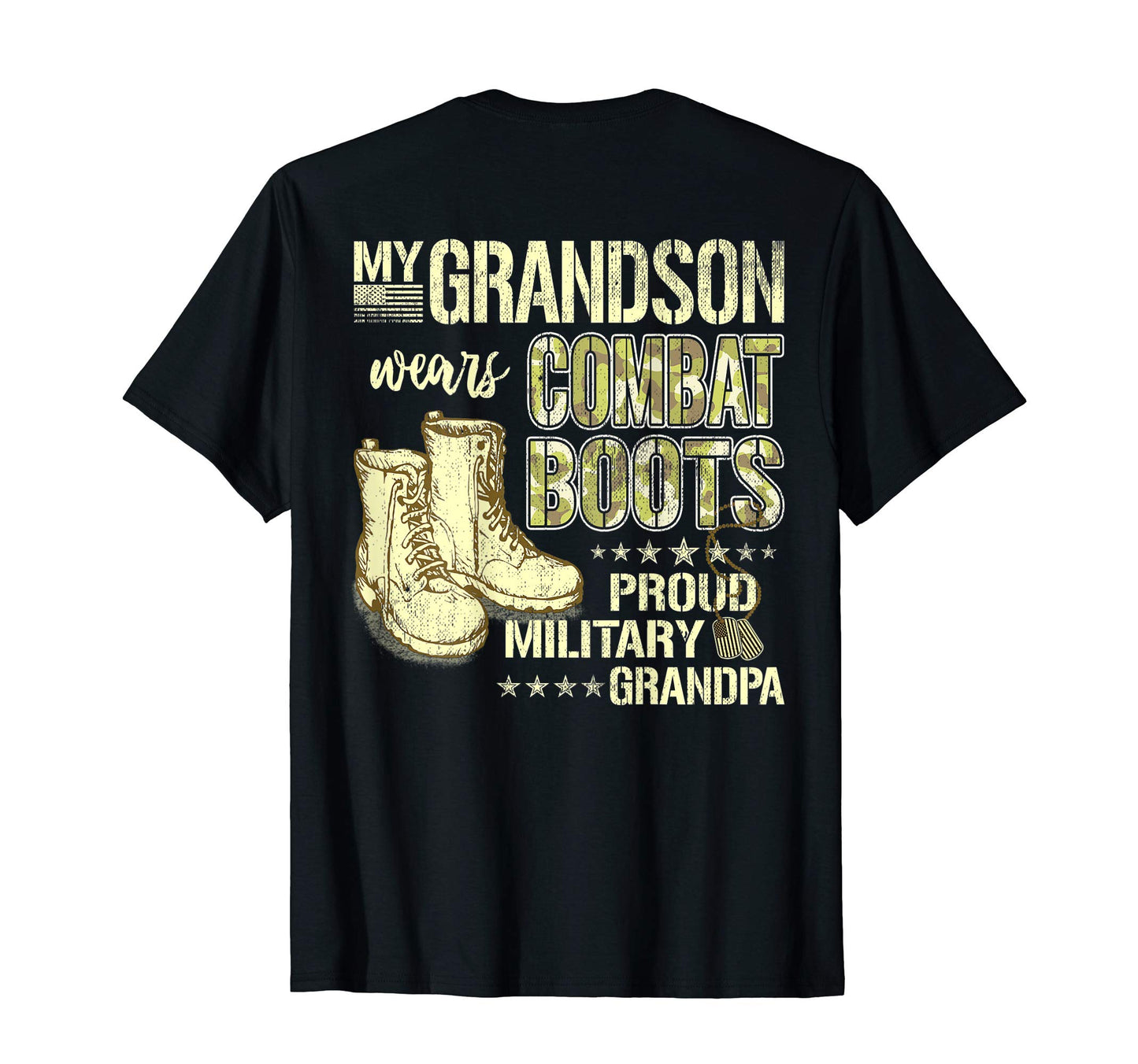 Mens My Grandson Wears Combat T-Shirt - Casual Everyday Wear for Adults - T-Shirt, Sweatshirt, Hoodie