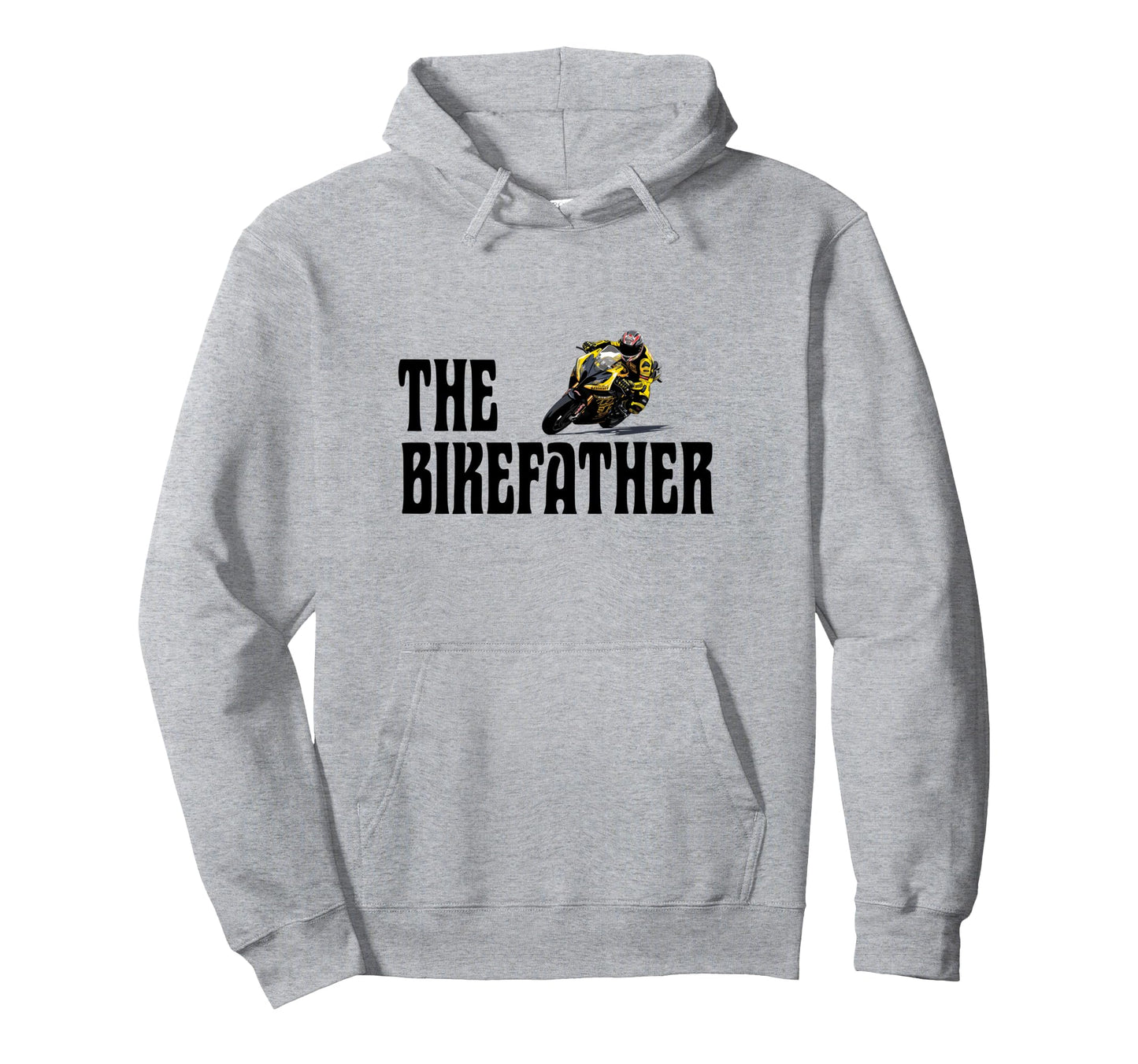 Biker Biker Dad Bikefather Funny Hoodie - Custom Art Print for Adults - T-Shirt, Sweatshirt, Hoodie