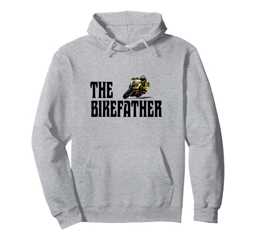 Biker Biker Dad Bikefather Funny Hoodie - Custom Art Print for Adults - T-Shirt, Sweatshirt, Hoodie