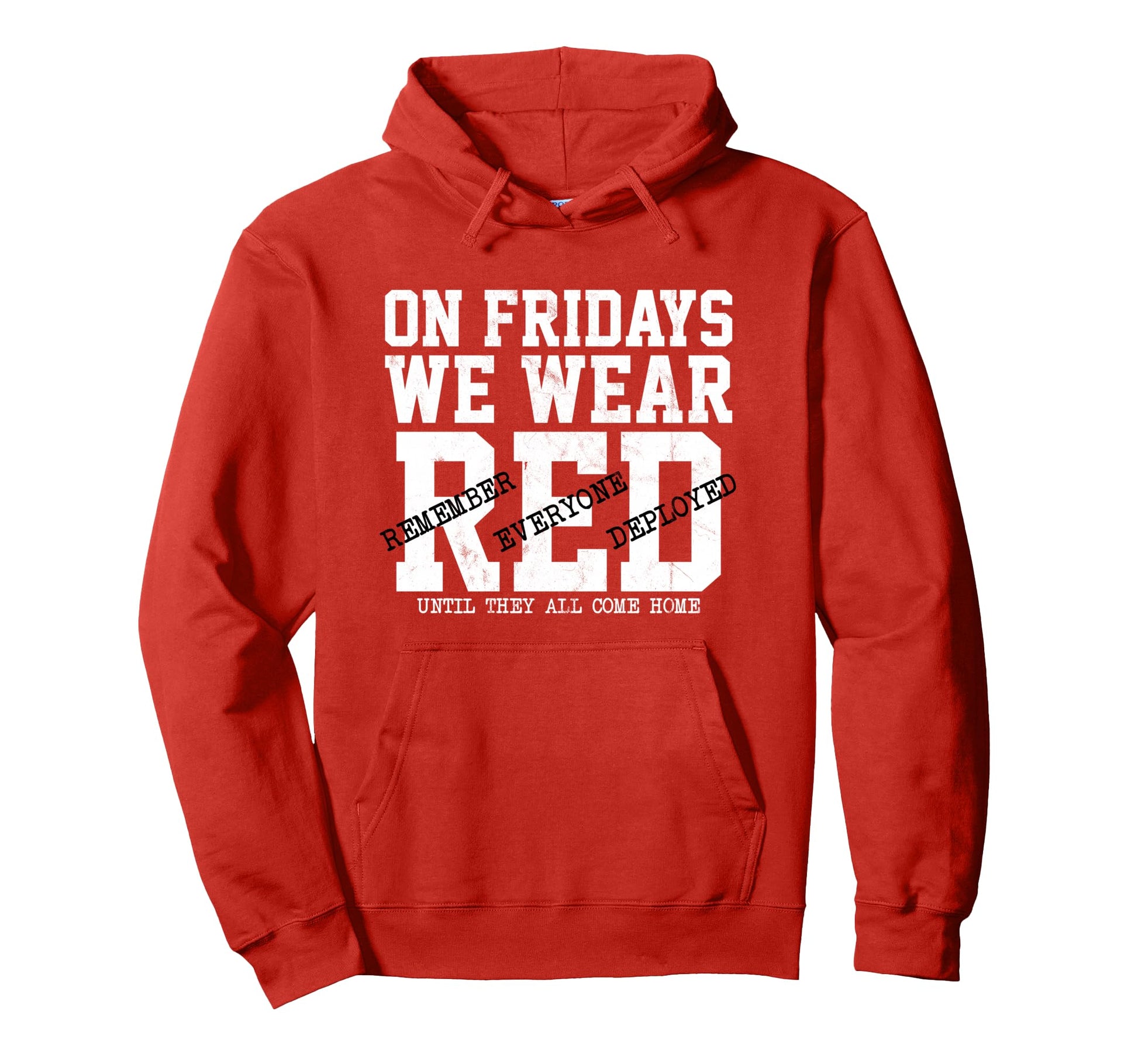Friday We Wear Red American Military Support Hoodie - Graphic Print Unisex - T-Shirt, Sweatshirt, Hoodie
