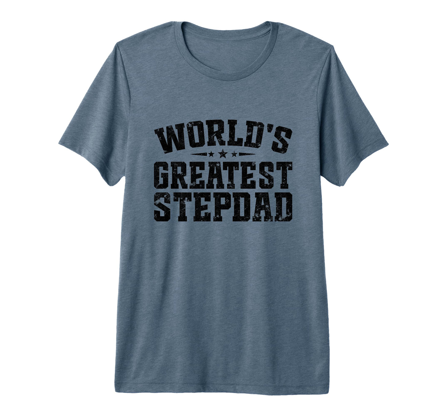 Mens Worlds Greatest Stepdad Fathers T-Shirt - Custom Art Print for Adults - T-Shirt, Sweatshirt, Hoodie