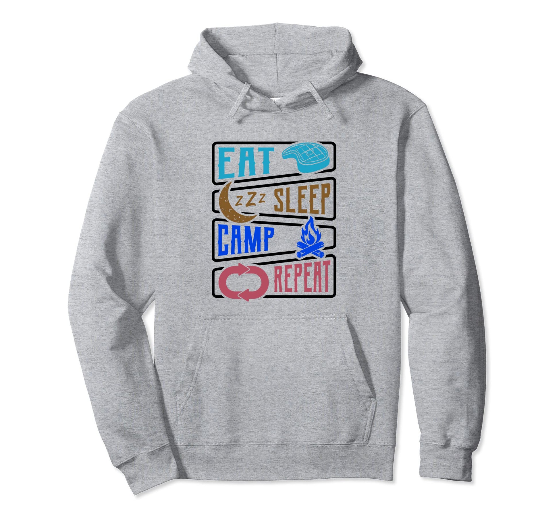 Camping Ironic Wildlife Camper Nature Hoodie - Minimalist Print for Adults - T-Shirt, Sweatshirt, Hoodie