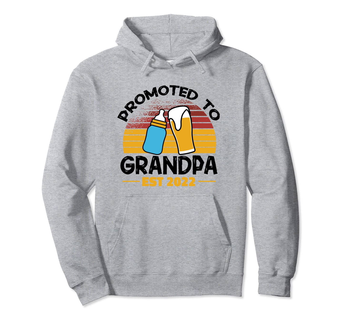 First Time Grandpa Promoted To Grandpa 2022 Hoodie - Graphic Print Unisex - T-Shirt, Sweatshirt, Hoodie