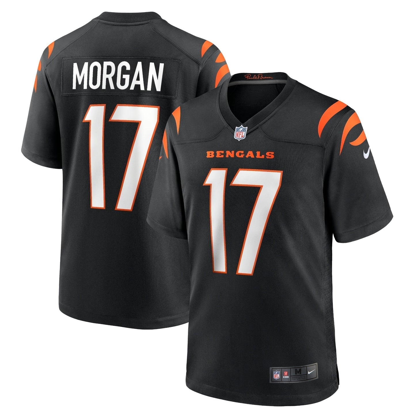 Stanley Morgan Cincinnati Bengals Game Jersey - Black football jersey product view 1
