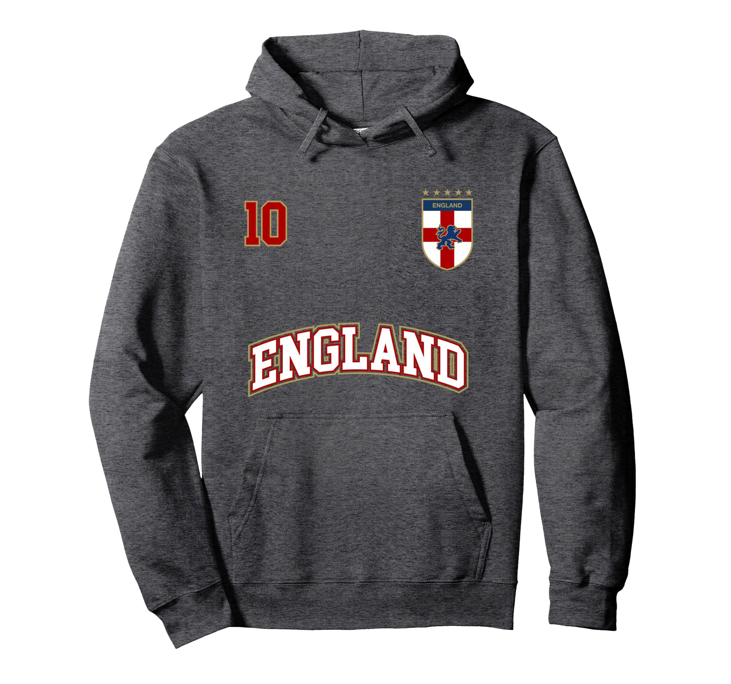 England Football Team Number 10 Hoodie - Aesthetic Graphic Men Women - T-Shirt, Sweatshirt, Hoodie