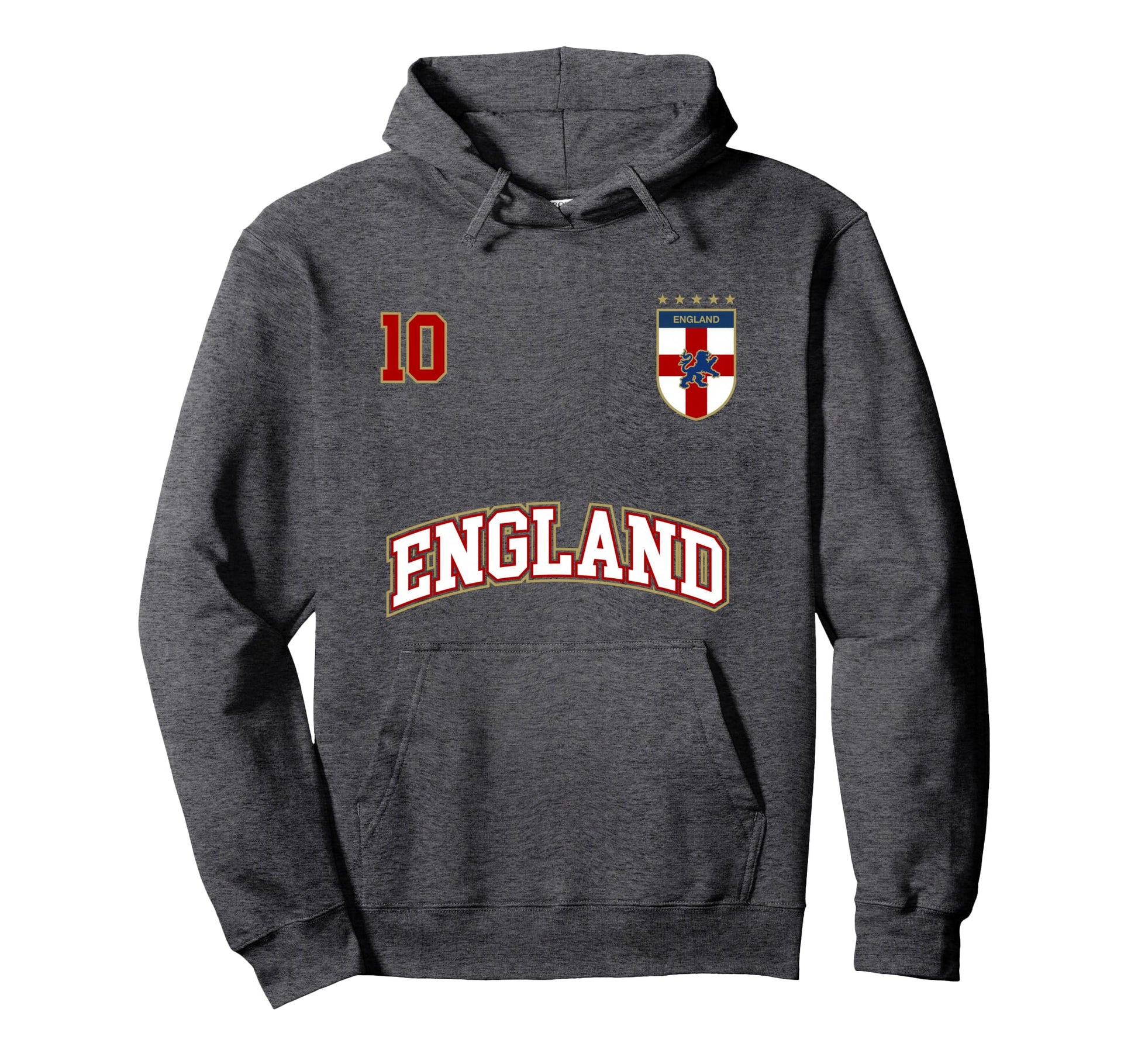 England Football Team Number 10 Hoodie - Aesthetic Graphic Men Women - T-Shirt, Sweatshirt, Hoodie