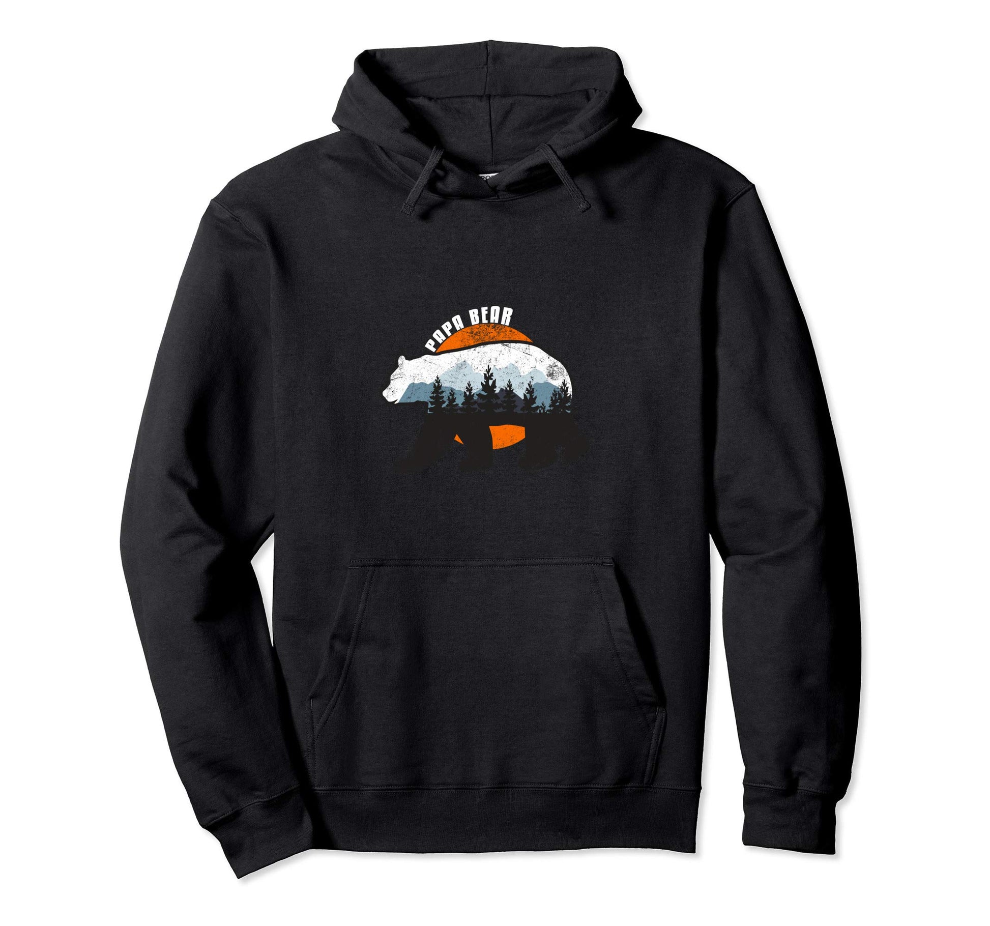 Papa Bear Funny Dad Fathers Day Bear Hoodie - Streetwear Style Men Women - T-Shirt, Sweatshirt, Hoodie