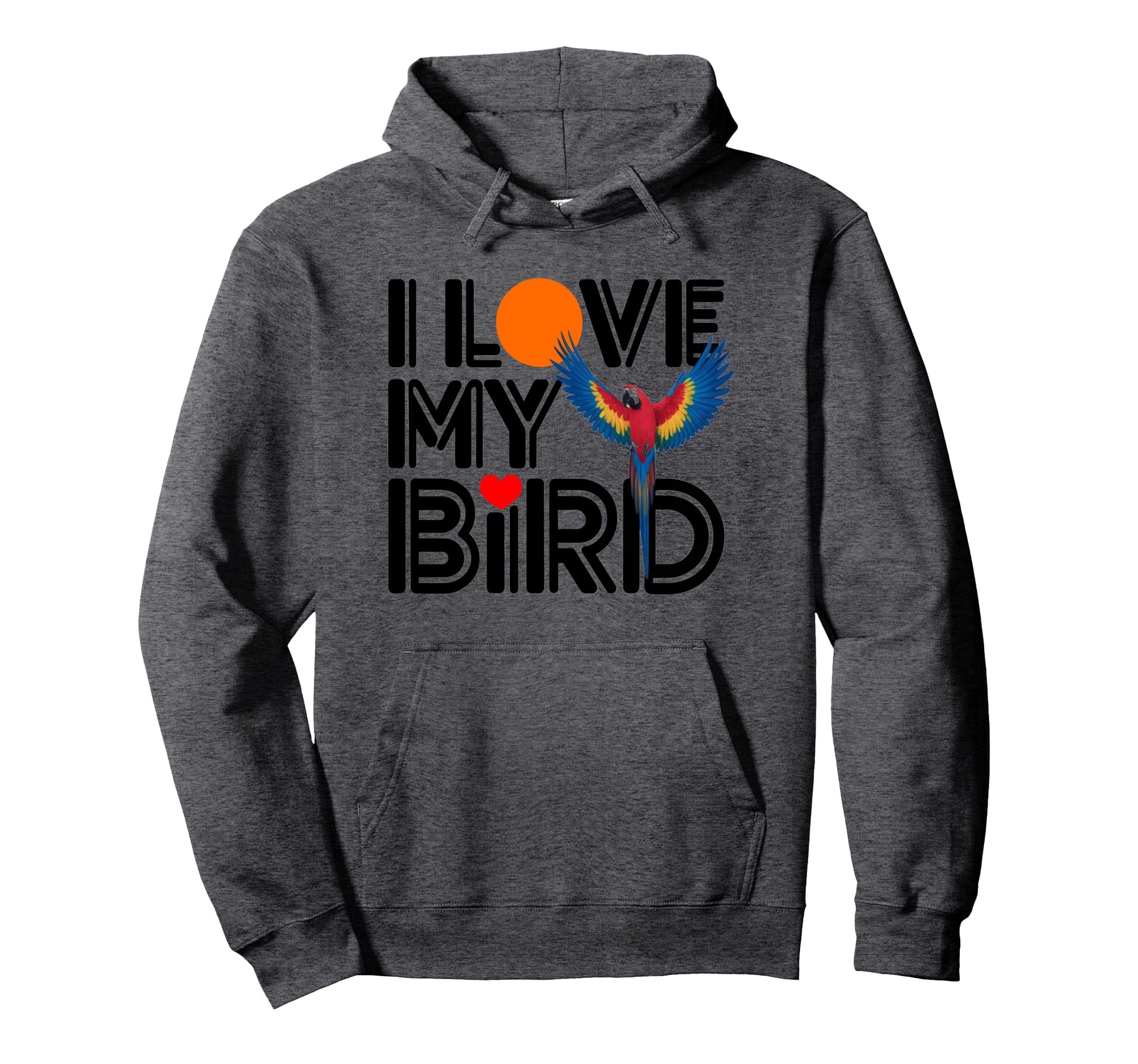 Pretty I Love My Bird Bird Moms Dads Hoodie - Minimalist Print for Adults - T-Shirt, Sweatshirt, Hoodie