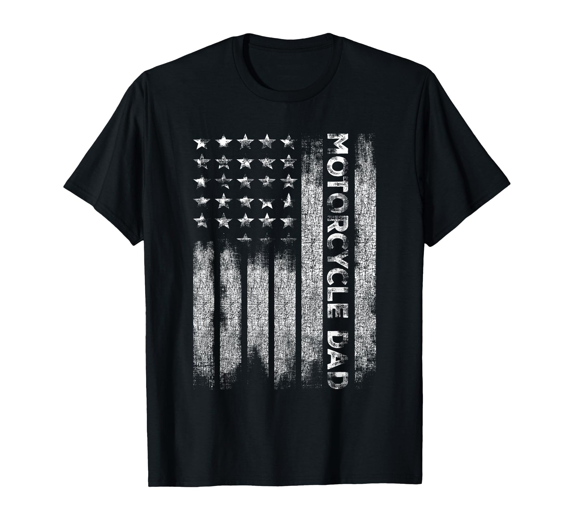 Motorcycle Dad American Flag T-Shirt - Fun Novelty Design for Adults - T-Shirt, Sweatshirt, Hoodie