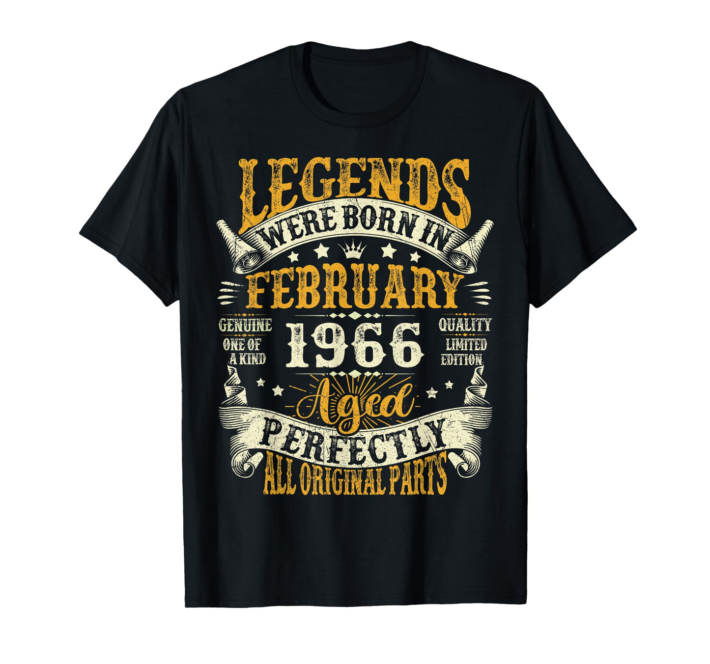 Legends Were Born February 1966 60Th T-Shirt - Streetwear Style Men Women - T-Shirt, Sweatshirt, Hoodie