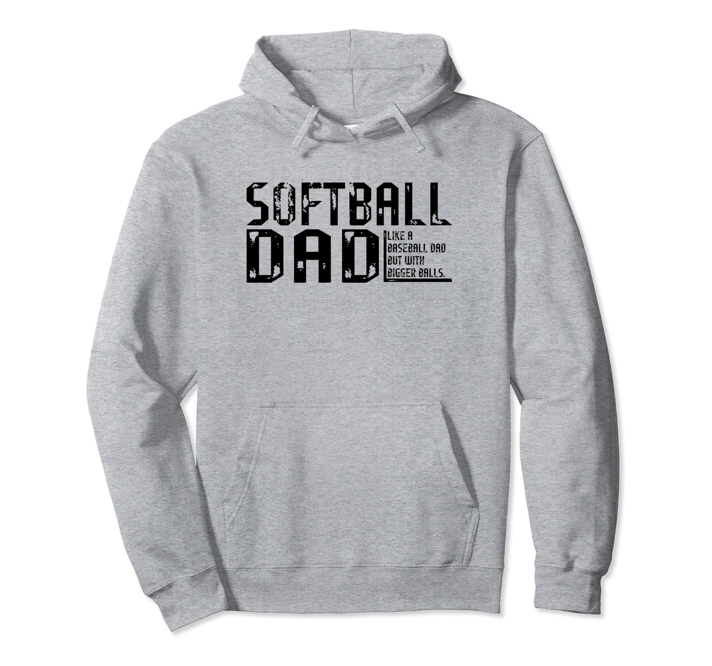 Funny Comical Softball Dad Baseball Hoodie - Custom Art Print for Adults - T-Shirt, Sweatshirt, Hoodie