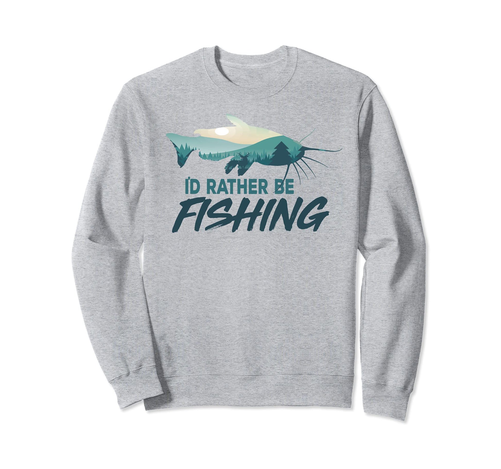 Id Rather Be Fishing Catfish Nature Sweatshirt - Unique Graphic for Adults - T-Shirt, Sweatshirt, Hoodie